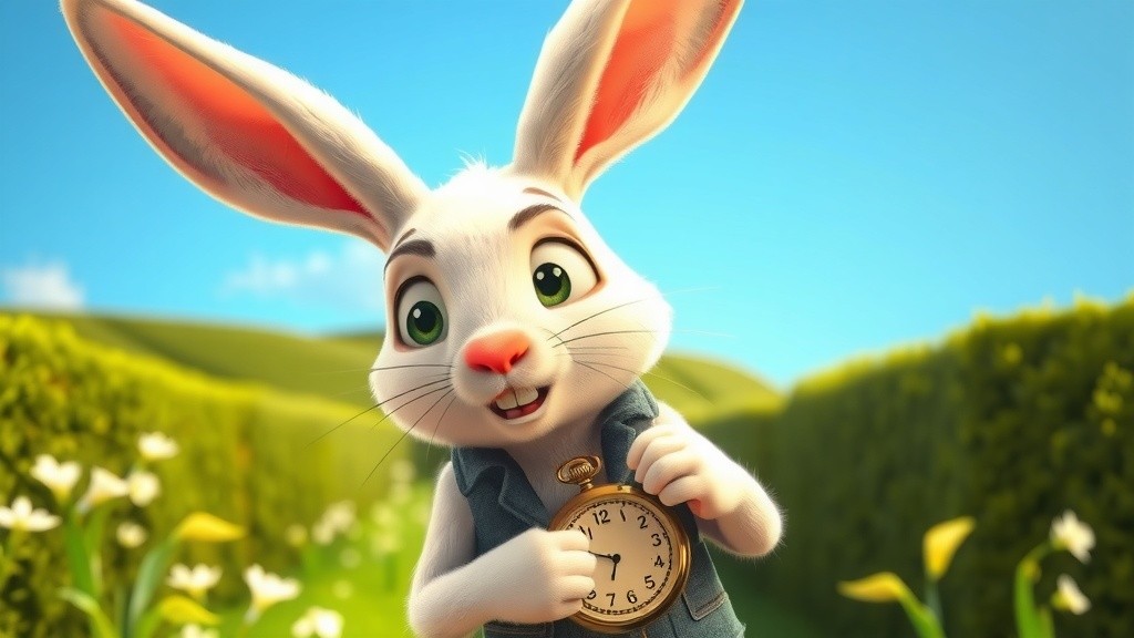 Alice's Curious Rabbit Encounter