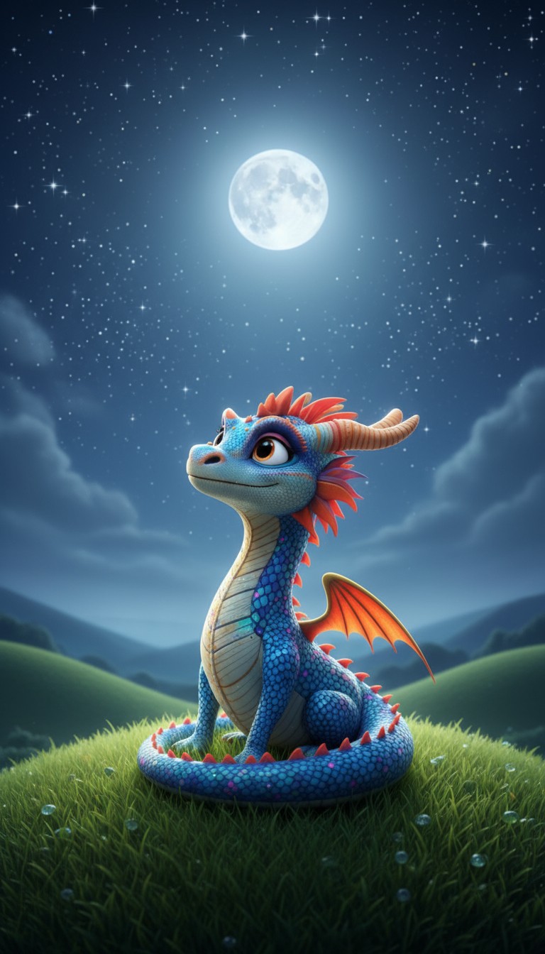 Dino Dreams Under Twinkling Stars