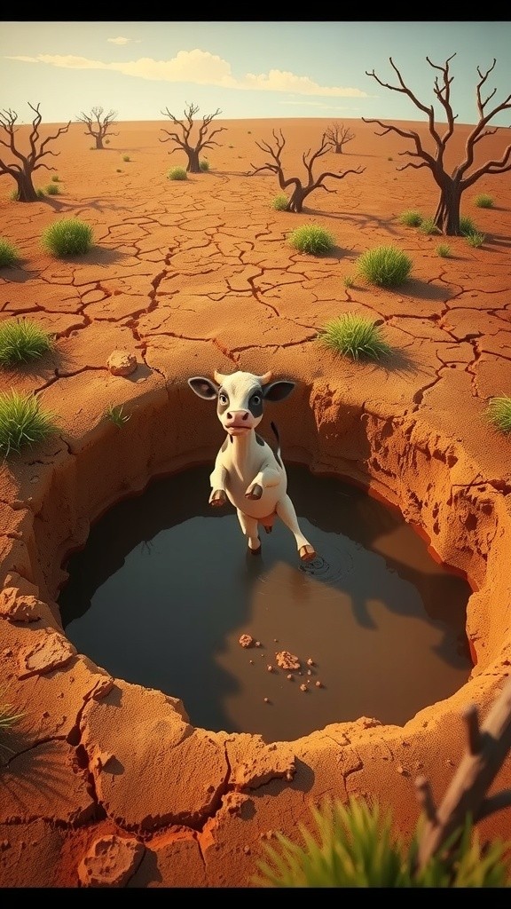 गाय का साहसी रेस्क्यू: मछलियों से बचाने की कहानी