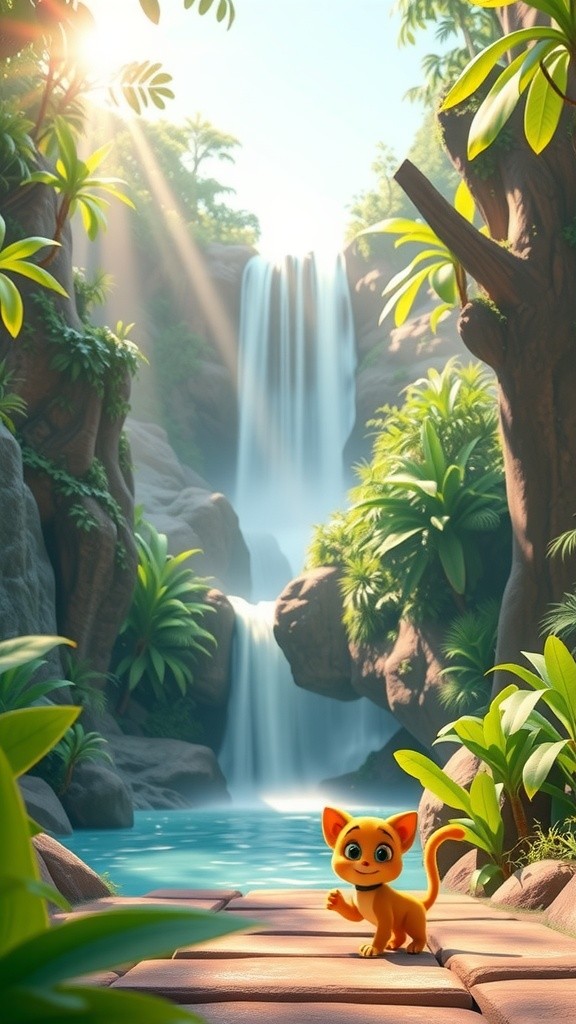 Petualangan Kucing di Air Terjun Sajau