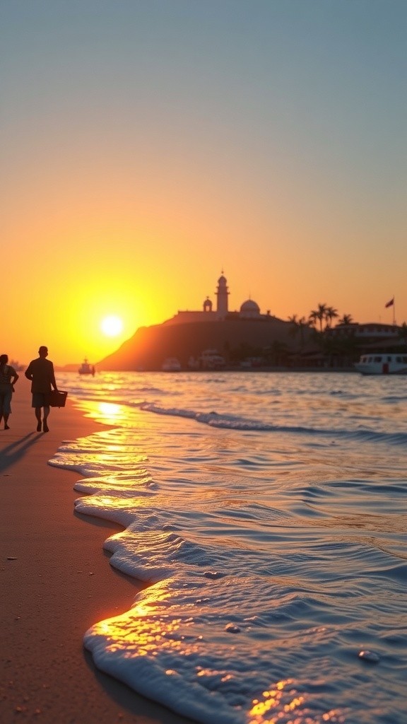 Keindahan Senja di Pantai Losari Makassar