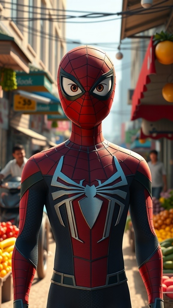 Spiderman ki Sabji Bazaar Mein Dastaan