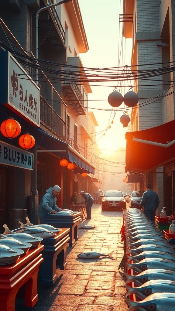 سرقة السمك من مطعم الموج الأزرق