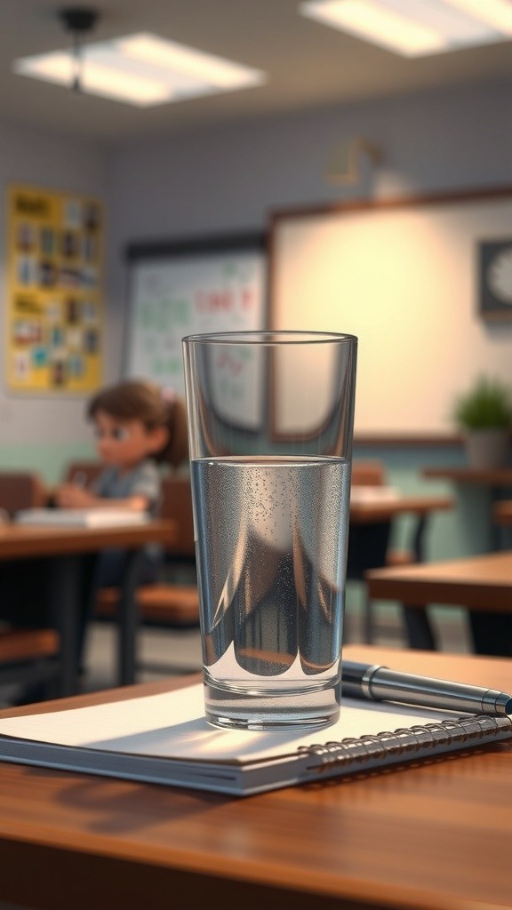 गिलास का वजन और समय का असर