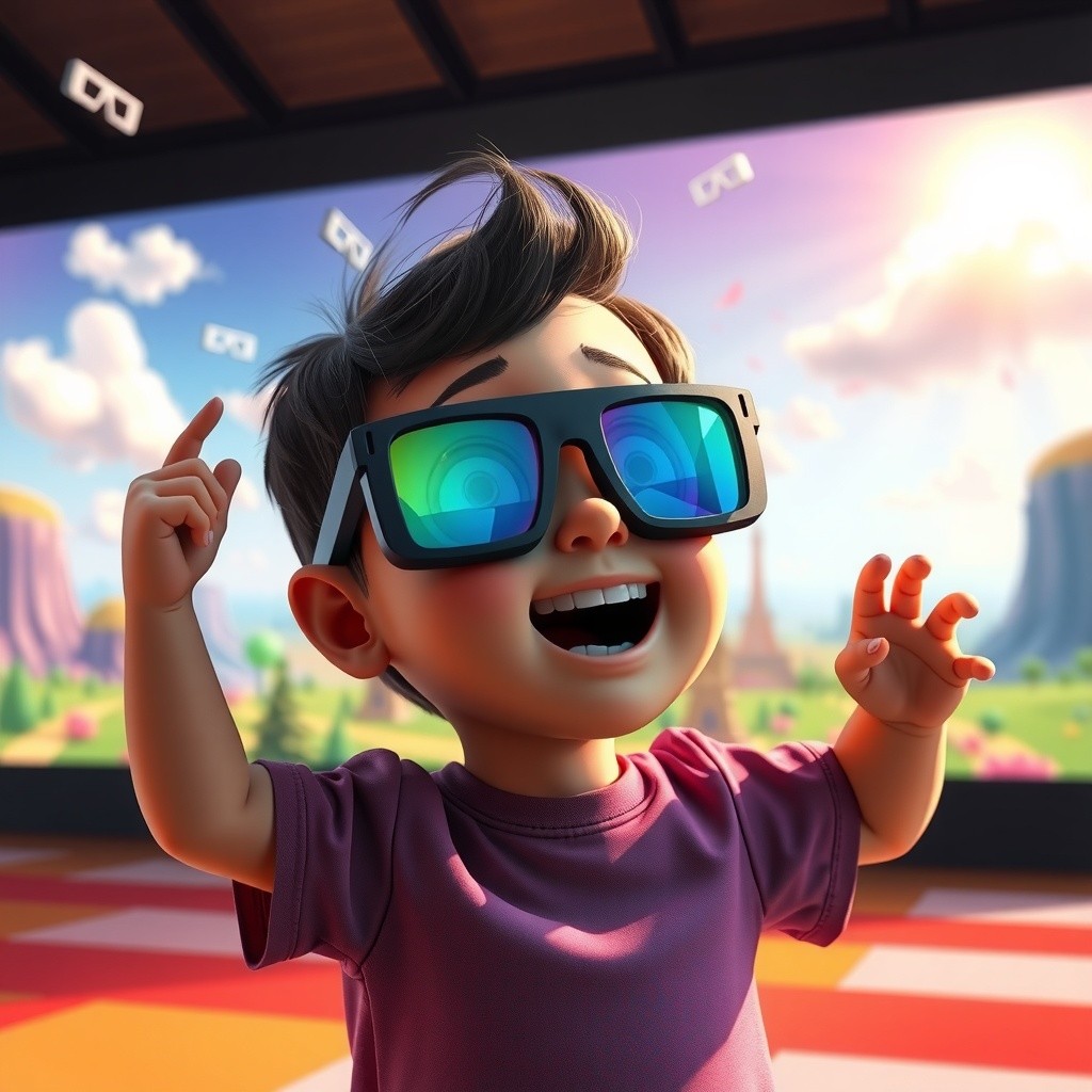 Mia's 3D Adventure with Magic Glasses