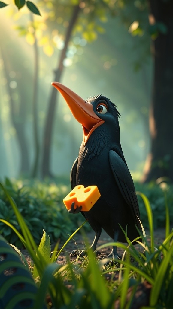 The Crow and the Clever Fox: A Lesson in Flattery