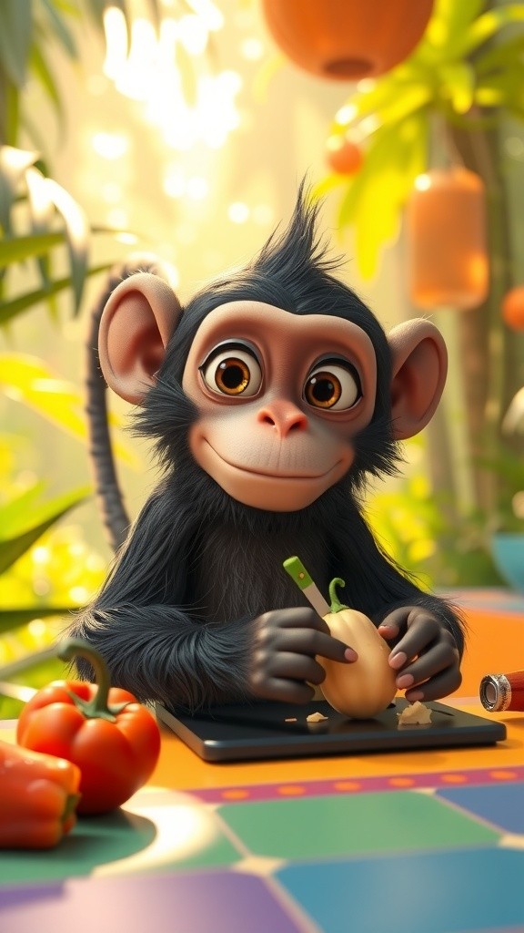 मोंटू बंदर की सब्ज़ी बनाने की कहानी