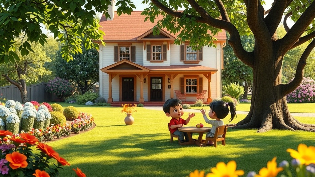 واجبات مدرسية في الحديقة