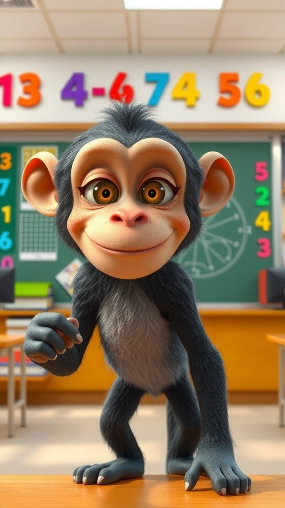 Mr. Monkey Teaches Mathematics: 1+1, 2+2, 3+3