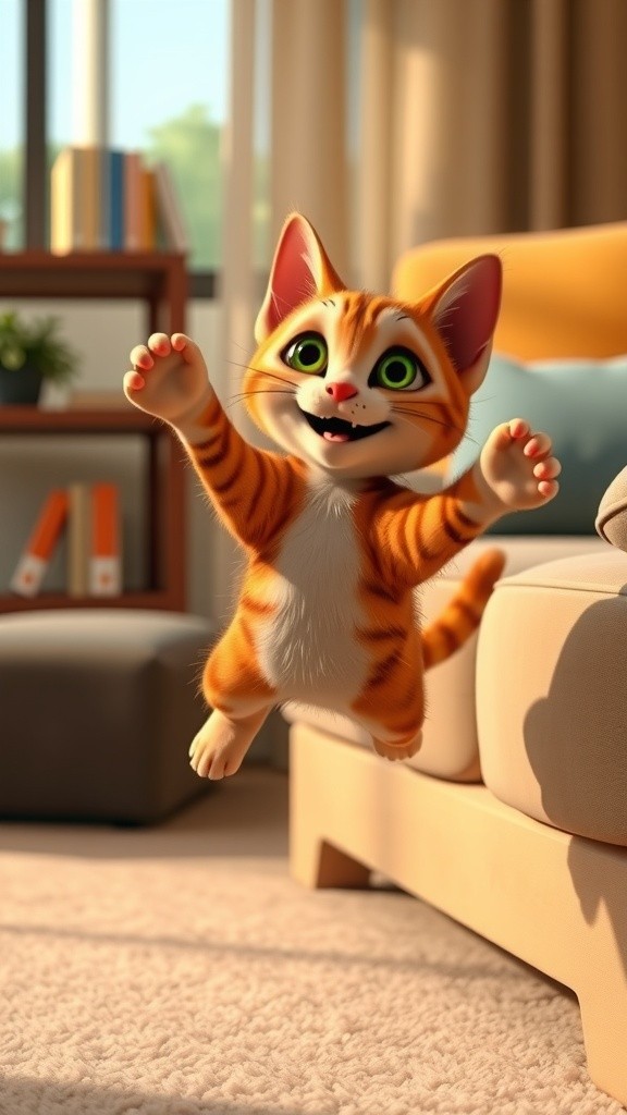 Kucing Terbang dengan Bantal Profesional!