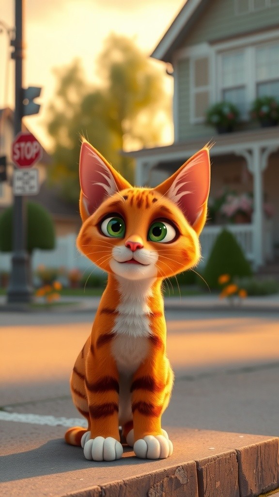 The Old Lady and the Stray Cat's Kittens