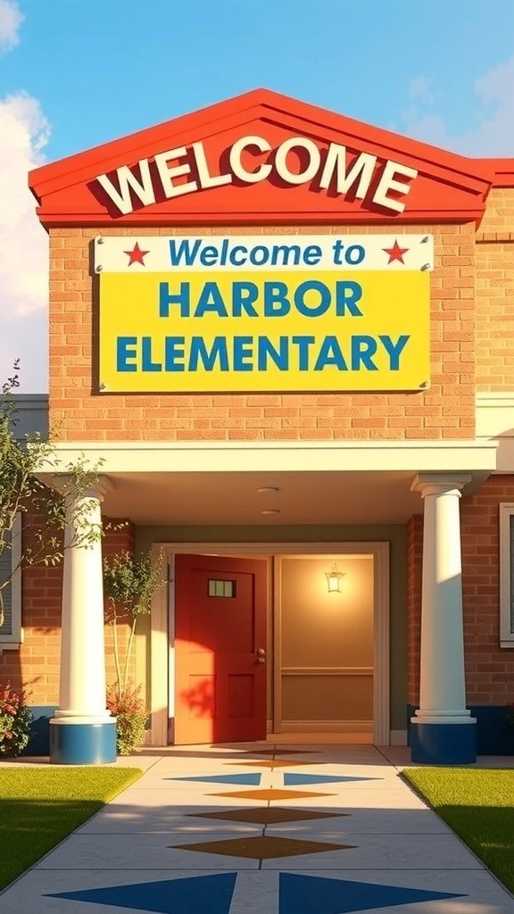 Liberty's Bright First Day at Harbor Elementary!