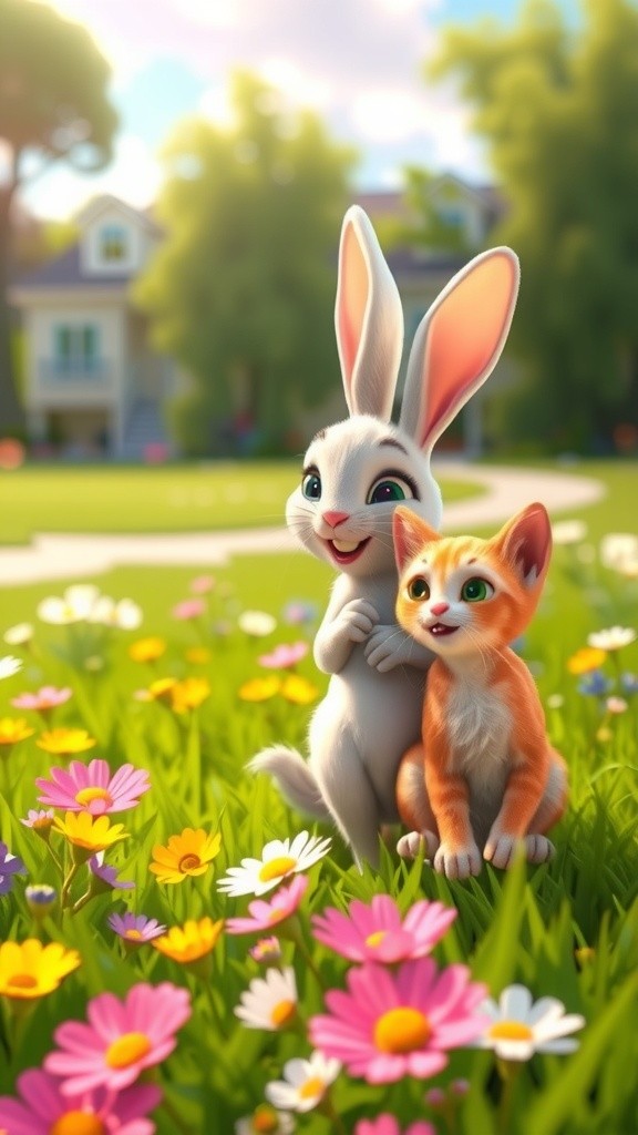 Kucing dan Kelinci: Tukar Peran yang Lucu!