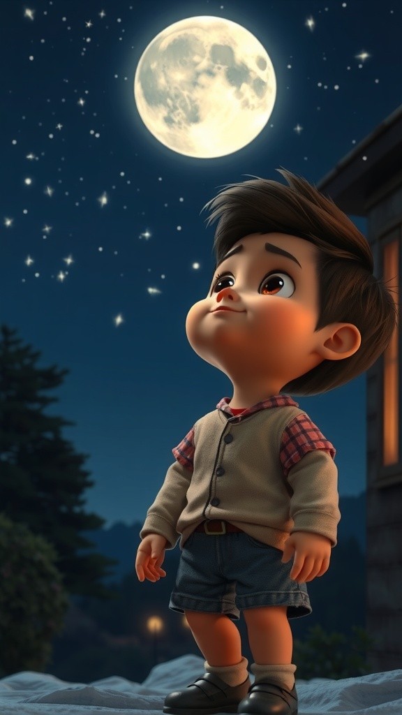 ننھے منے کی نظم: چاند میاں آؤ نا!