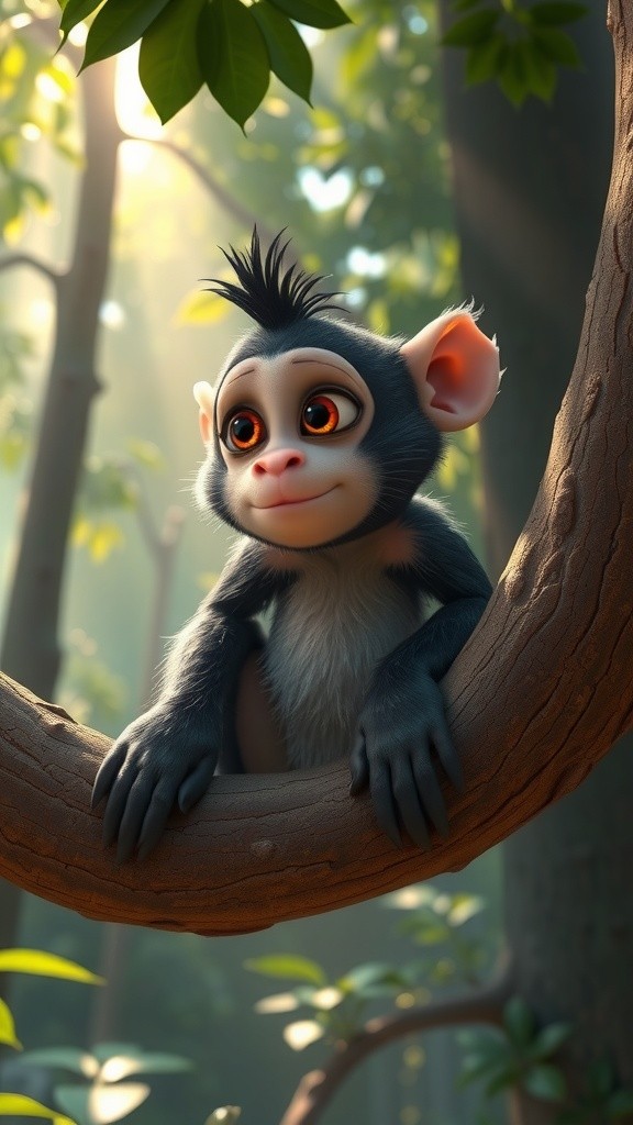 चीकू बंदर और शेर का मजेदार किस्सा