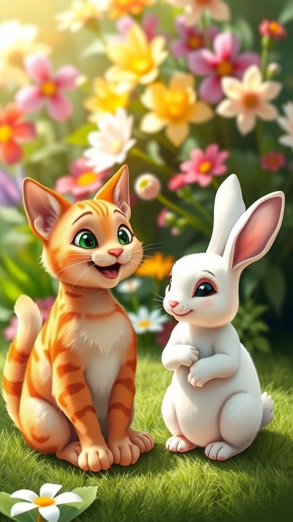 Kucing dan Kelinci: Tukar Makanan Seru!