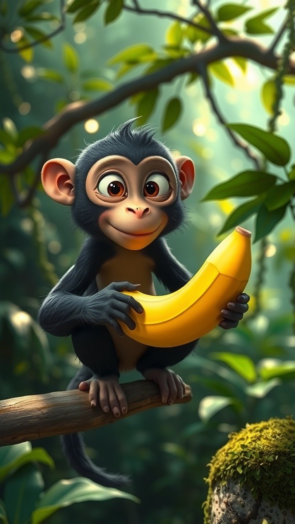 Monyet dan Pisang Besar