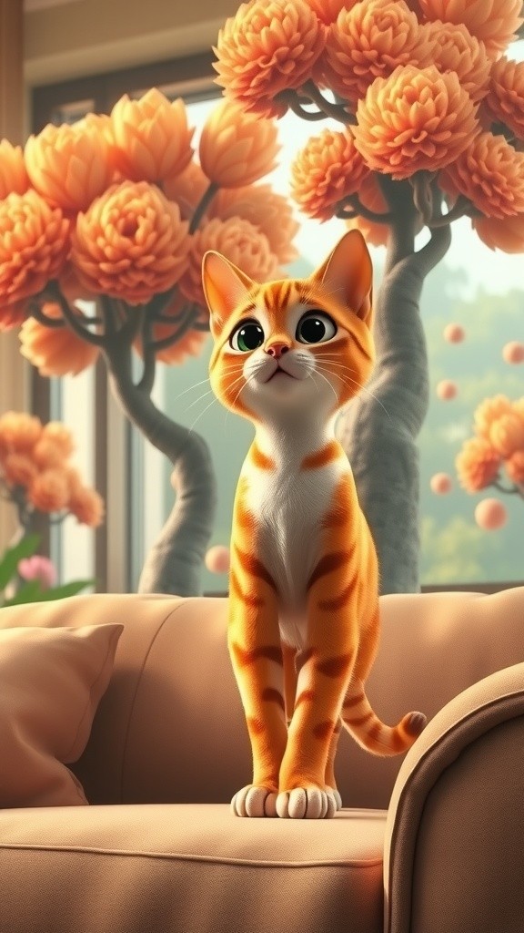 Giant Fluffy Orange Cat vs. Rabbit: A Hilarious Adventure!