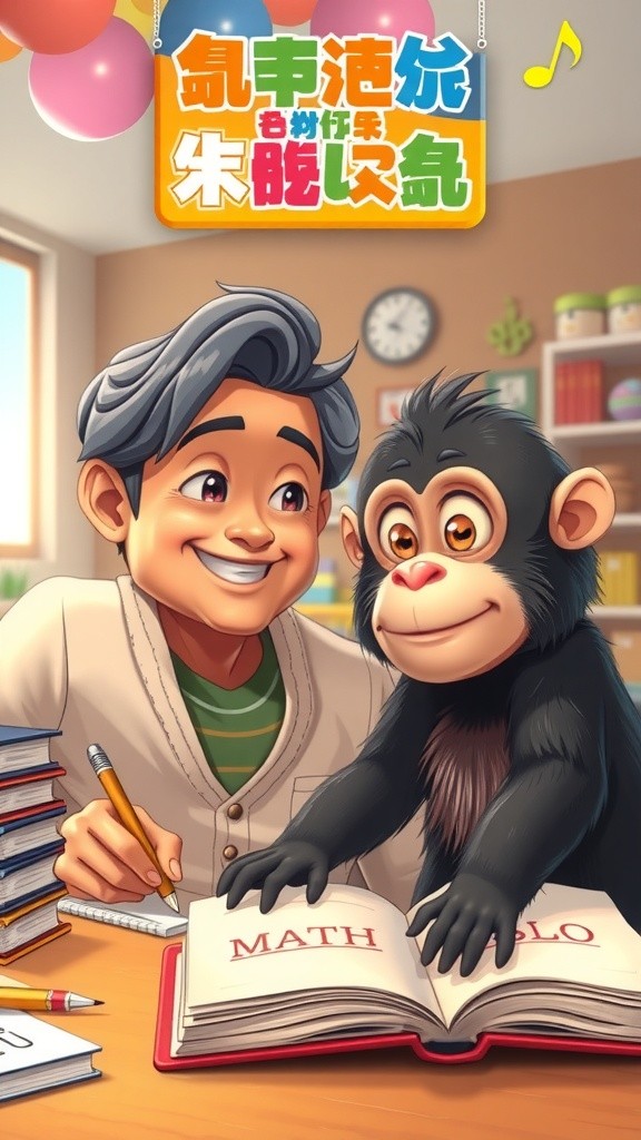 Monyet Lucu Belajar Matematika!