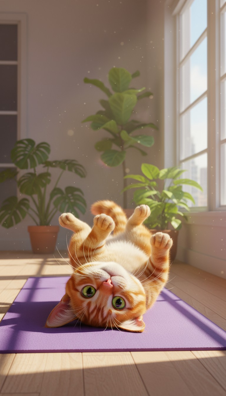 ChaCha's Yoga Class: A Tall Cheetah's Hilarious Struggle!