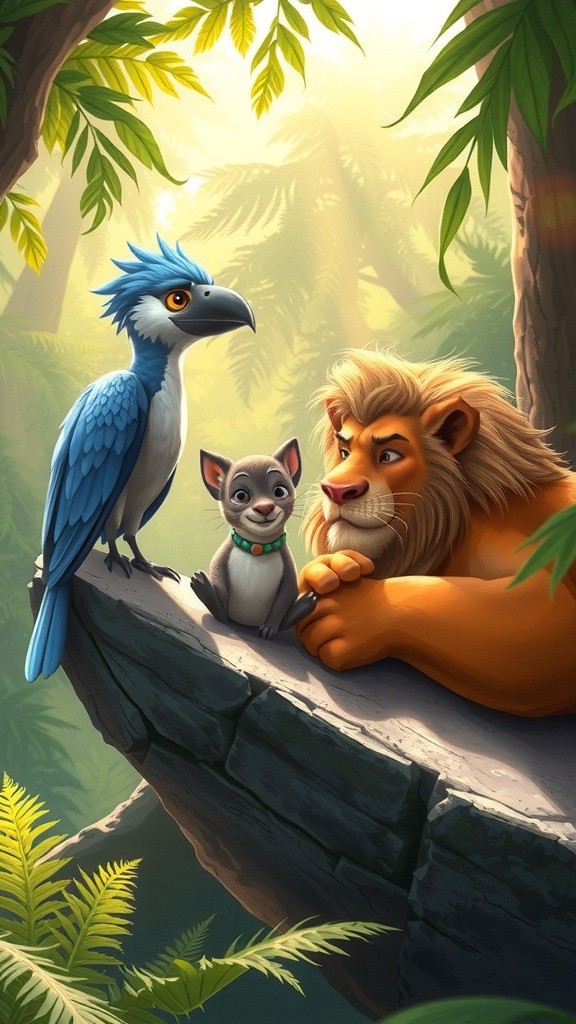 Dosti Ka Bal: Ek Kabutar, Kachua Aur Sher Ki Kahani