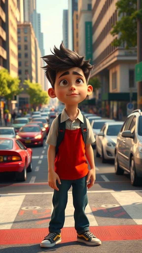 Shopkeeper Saves Kid from Heavy Traffic