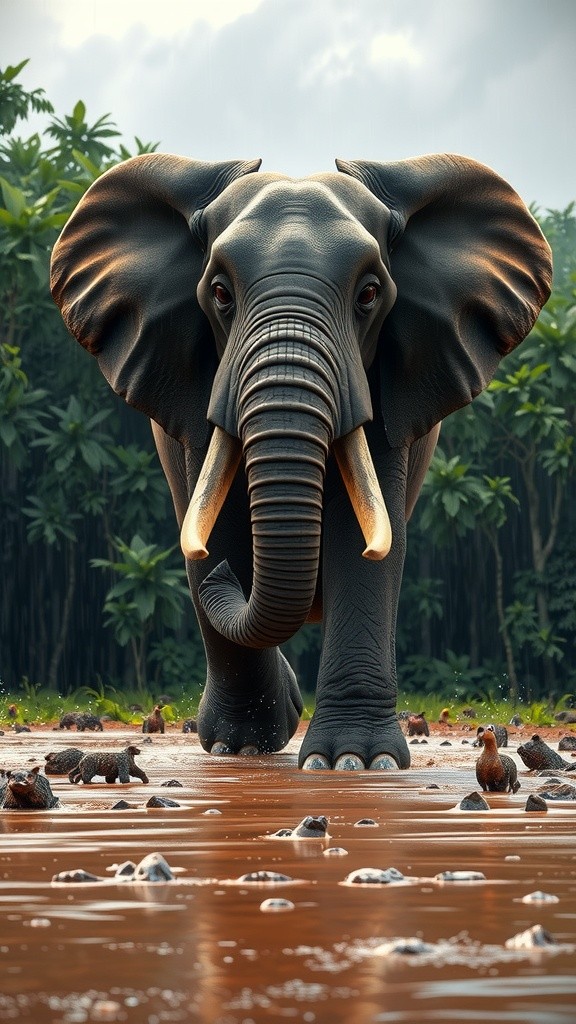 Gajah Ceria Main Hujan!