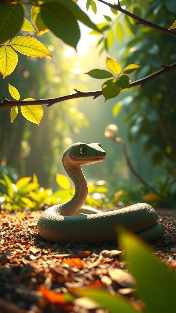 Snake Catches and Eats Mouse