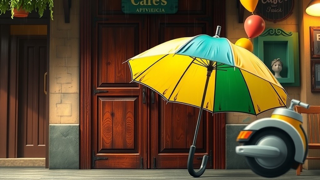 Rainy Encounters at the Café