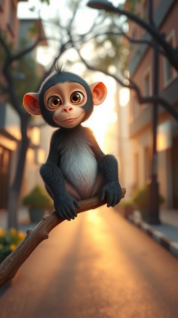 हैंडसम बंदर की इलेक्ट्रिक बाइक पर ऑफिस यात्रा