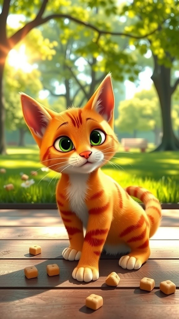 Kucing Bahagia dengan Creamy Sticks!