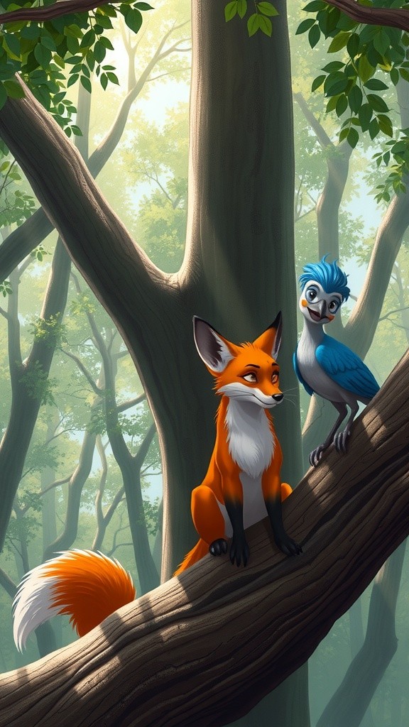 कबूतर की चतुराई: लोमड़ी की चालाकी का जवाब