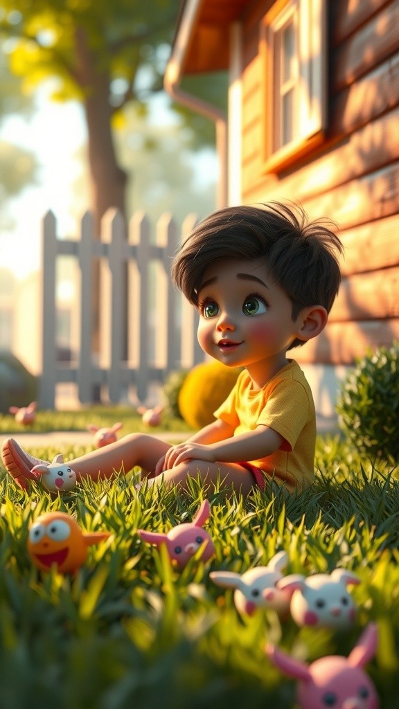 توني والطفولة بجانب البيت