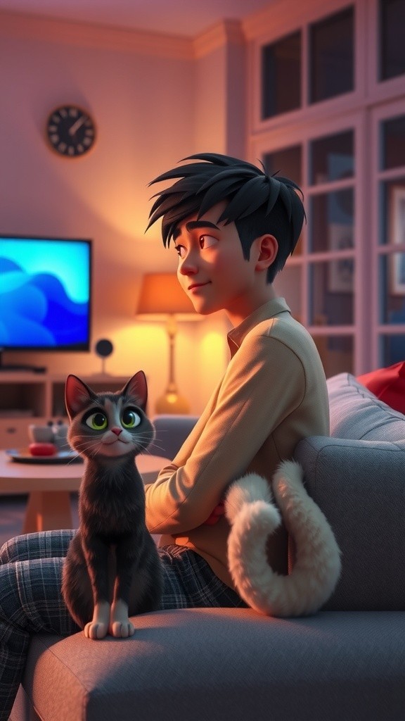 Pawsitive Vibes: A Cat's Comfort