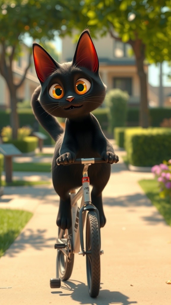 Police Cat Stops Biking Cat