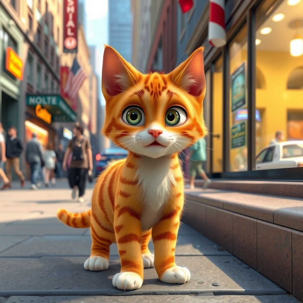 The Little Cat Saved by His Mother and the Dog