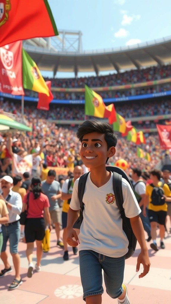 Arya Jr Bertanding Bola Melawan Klub Portugal