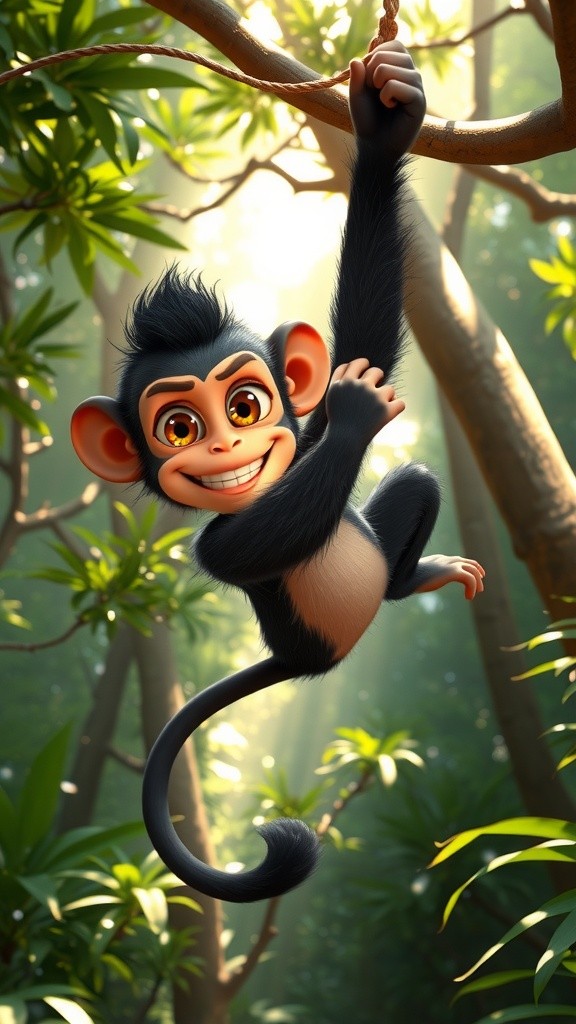 friedship of monkey and rabbit