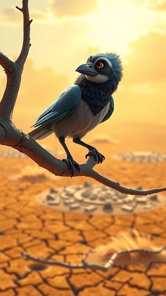 The Thirsty Crow's Clever Plan