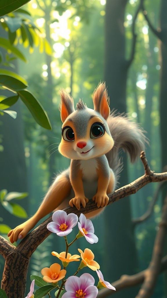 गिलहरी Chikki और लोमड़ी Fuffi की मजेदार कहानी