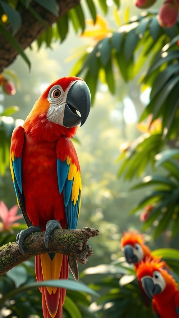 Polly the Vibrant Parrot: A Colorful Tale
