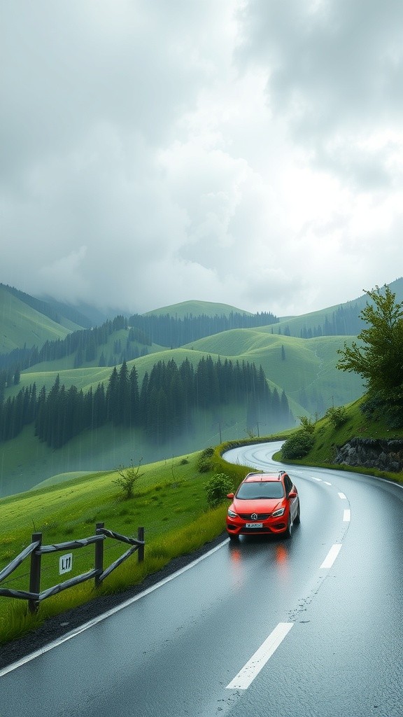 A Beautiful Pakistani Girl in Switzerland on a Rainy Day