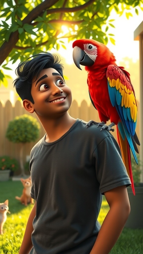 Arif and His Talking Parrot: A True Friendship