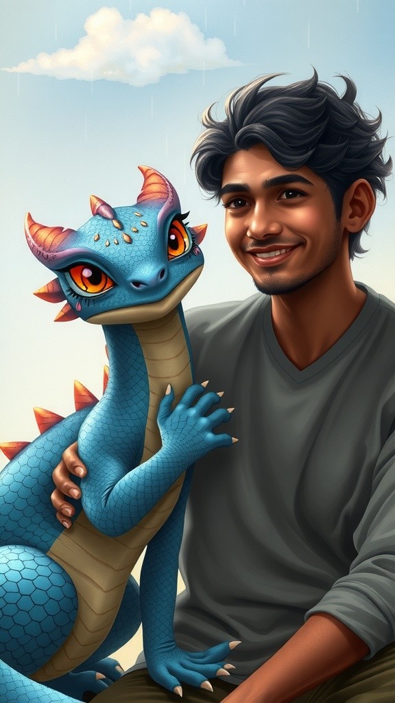 बादल की मुस्कान और बच्चे की खुशी