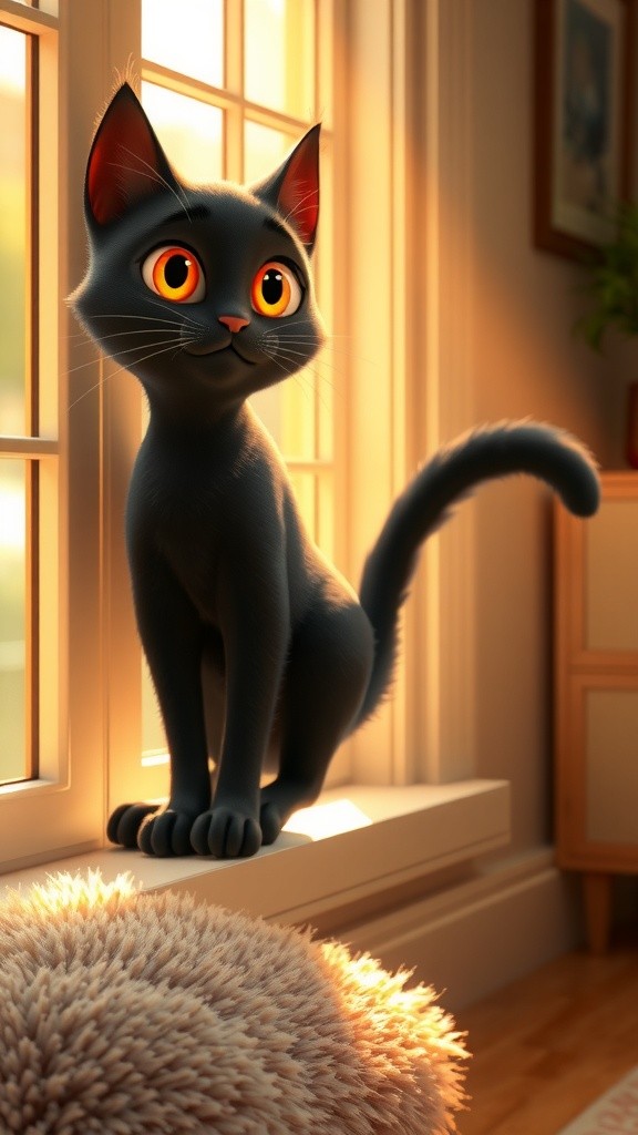 Mochi dan Kucing Besar: Bermain Bersama