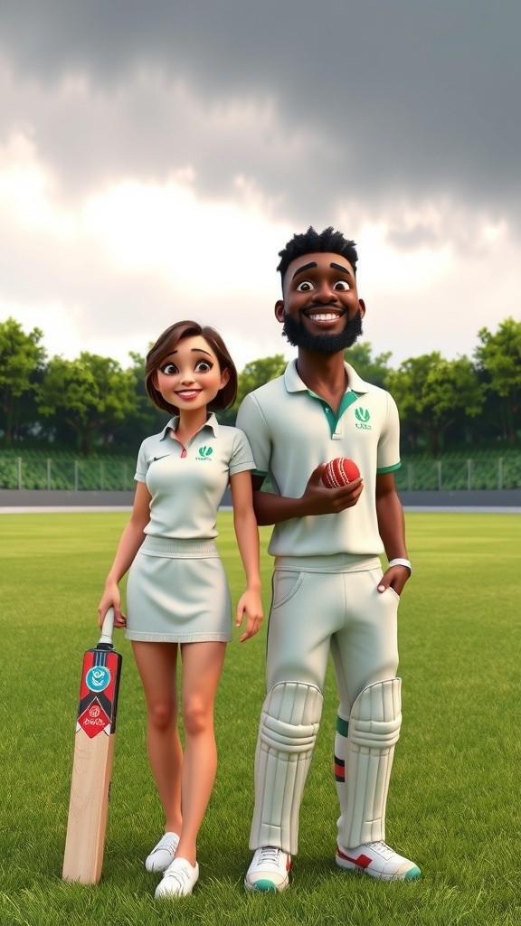 Miniature Cricket in 3D Animation