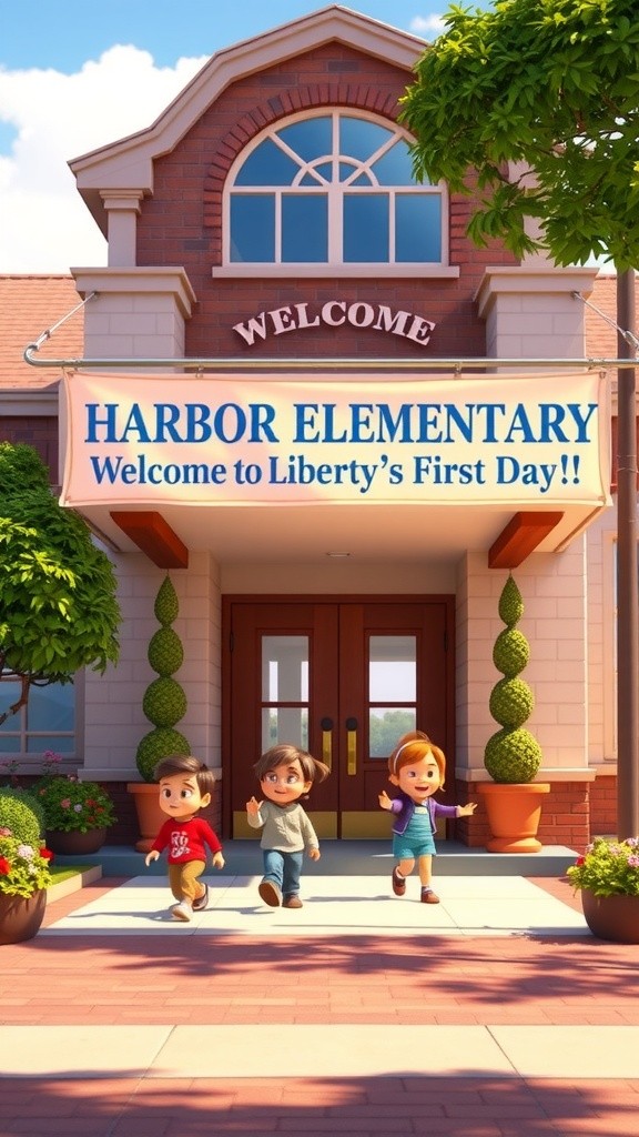 Liberty's First Day at Harbor Elementary