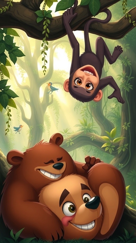 भालू और बंदर की शहद की शरारत