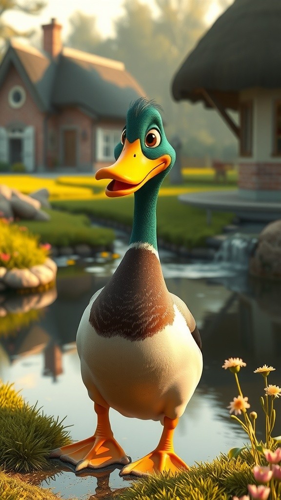 The Friendship Between a Duck and a Cat