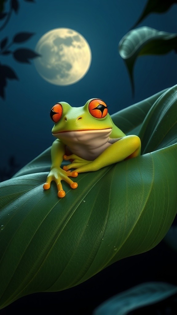 Katak dan Hantu Air di Daun